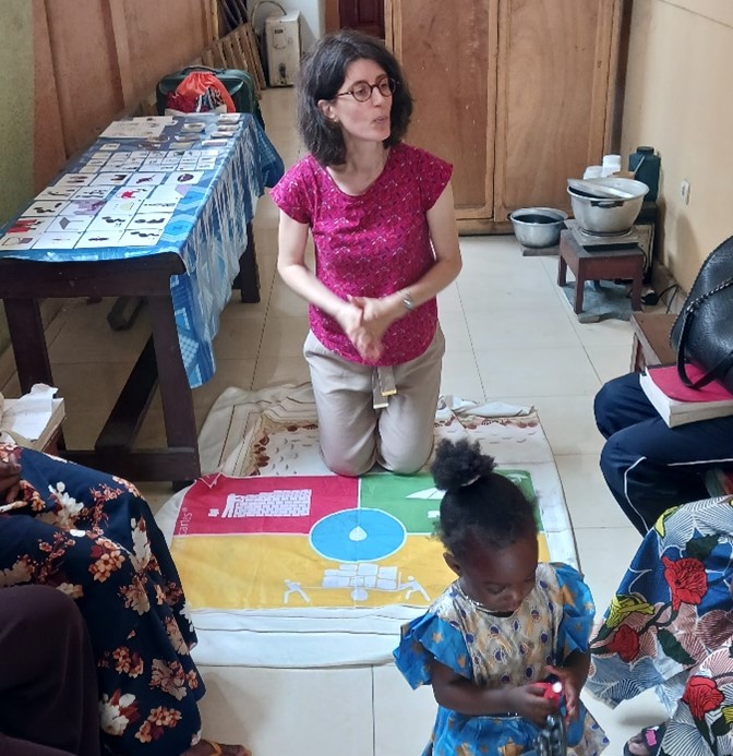 Adeline dans un centre de santé du Congo